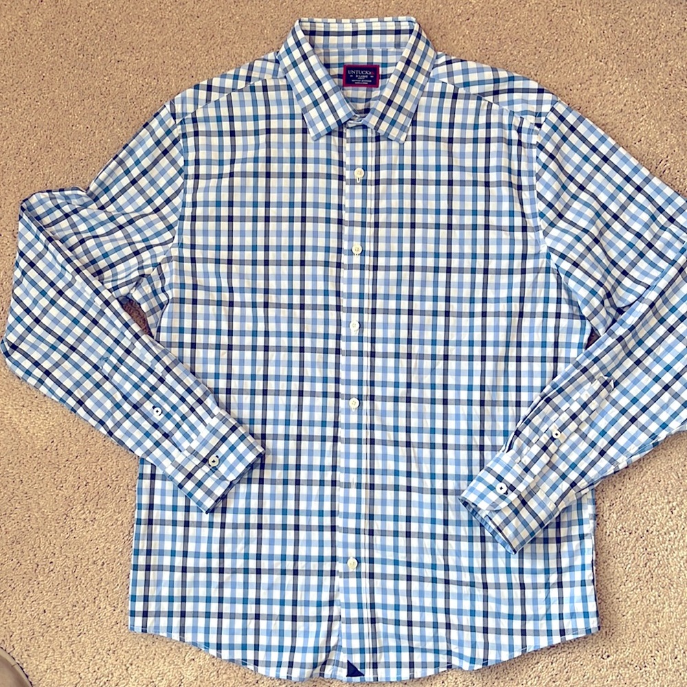 AWESOME MENS UNTUCKIT SHIRT SIZE XL SLIM FIT